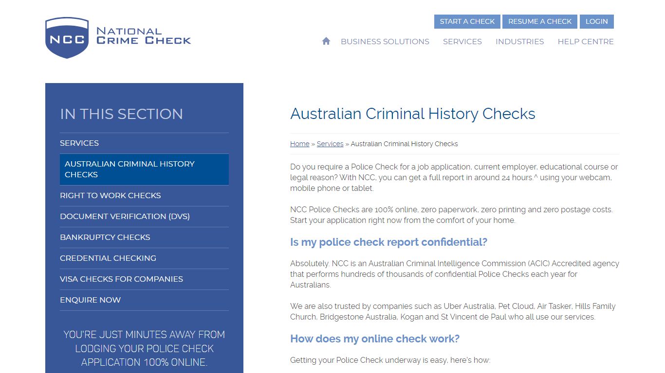 Australian Criminal History Checks | National Crime Check